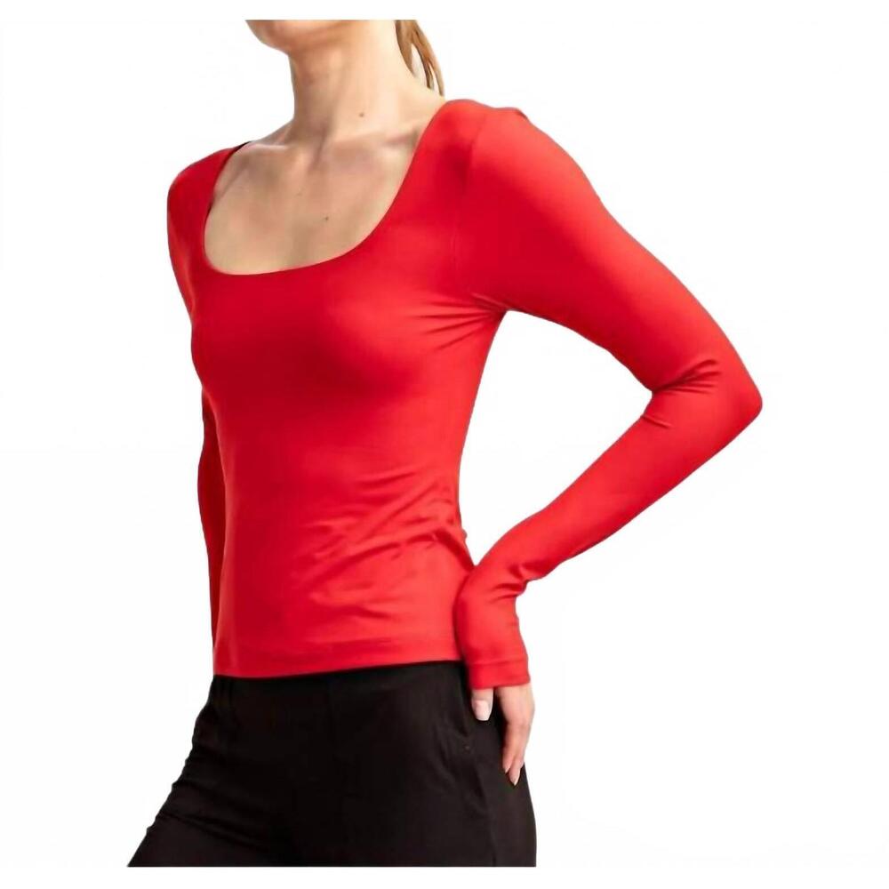 NEW RAE MODE queen long sleeve top in red